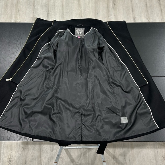 Vince Camuto Black Belted Layered Coat - L - Picture 10 of 16